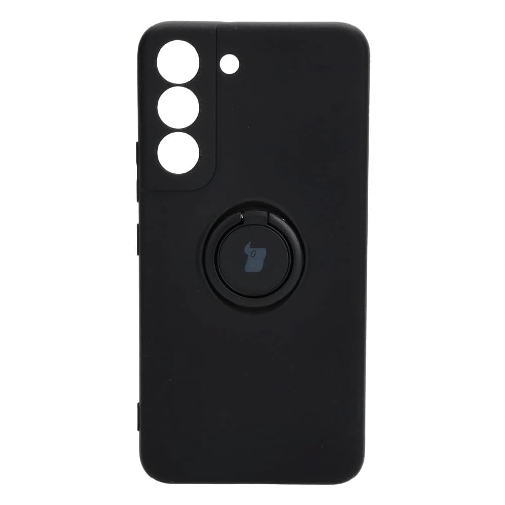 Etui Bizon Case Silicone Ring do Galaxy S22, czarne