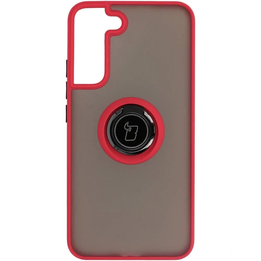 Bizon Case Hybrid Ring Samsung Galaxy S22 Plus füstös piros kerettel - 2