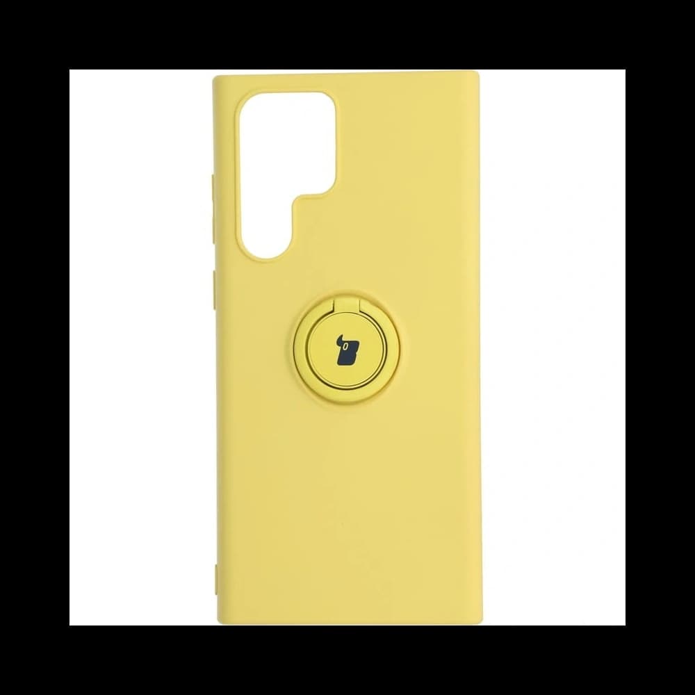 Bizon Case Silicone Ring Samsung Galaxy S22 Ultra galben