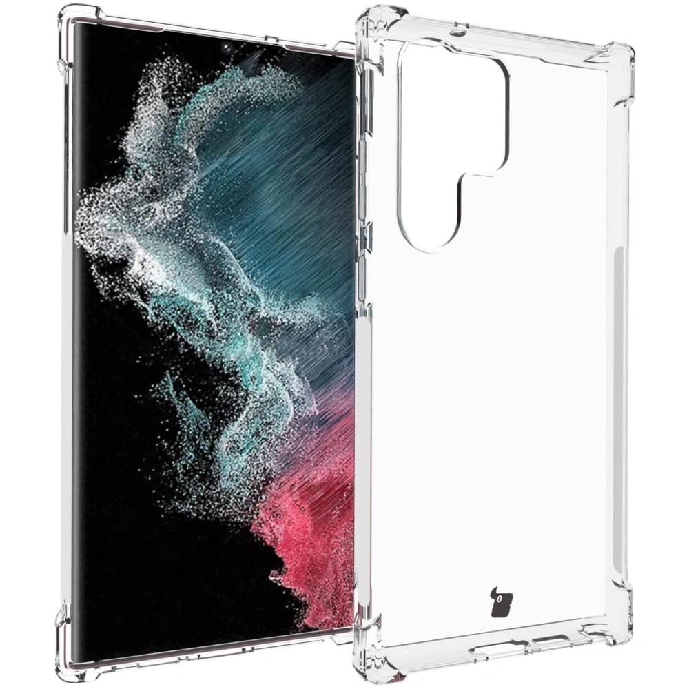 Bizon Case Clear Pack tok + 2x kijelzőfólia + lencsevédő Samsung Galaxy S23 Ultra átlátszó - 3