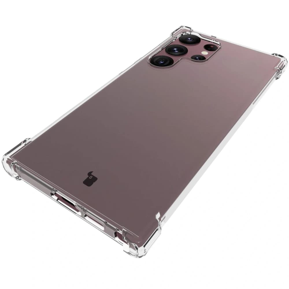 Bizon Case Clear Pack tok + 2x kijelzőfólia + lencsevédő Samsung Galaxy S23 Ultra átlátszó - 7