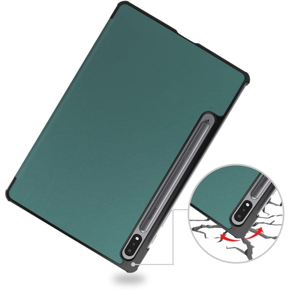 Bizon Case Tab Croc Samsung Galaxy Tab S8 Plus / S7 Plus verde închis - 3