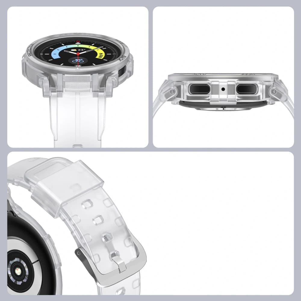 Bizon Strap + Case Watch Action Pro Samsung Galaxy Watch 5 Pro 45 mm clear - 5