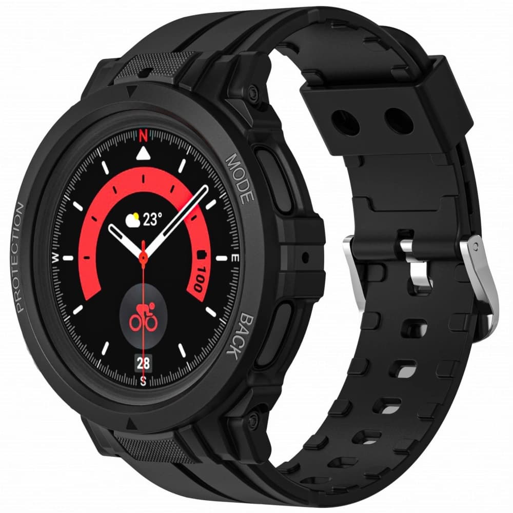Bizon Strap + Case Watch Action Pro Samsung Galaxy Watch 5 Pro 45 mm black