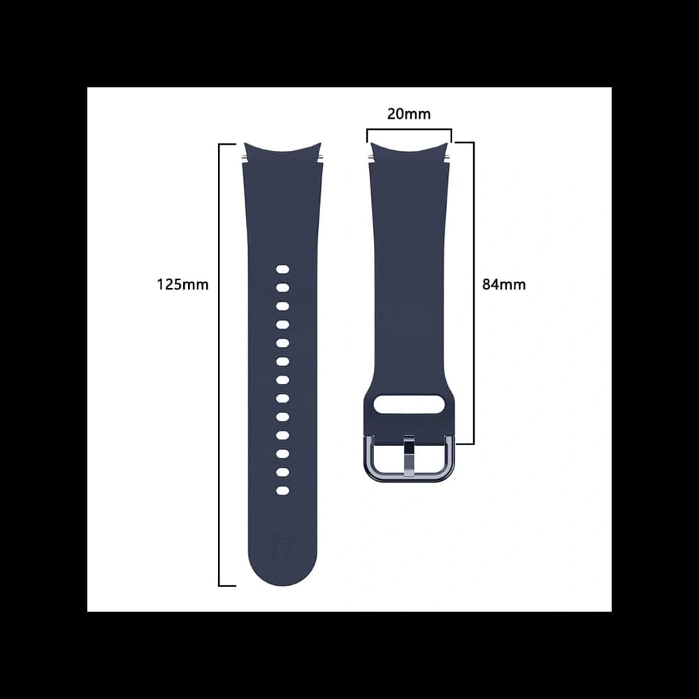 Bizon Strap Watch Silicone Samsung Galaxy Watch 20 mm navy blue - 2