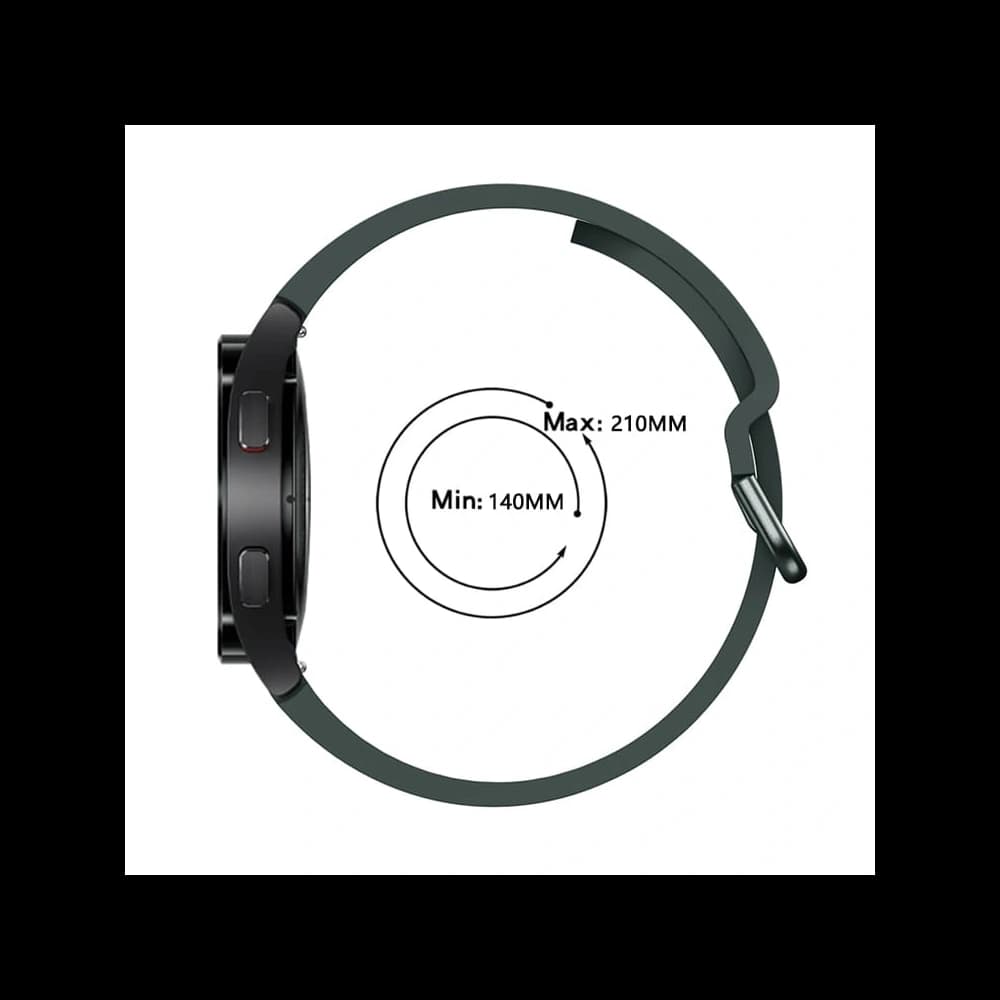 Bizon szíjas óra szilikon Samsung Galaxy Watch 20 mm sötétzöld - 4