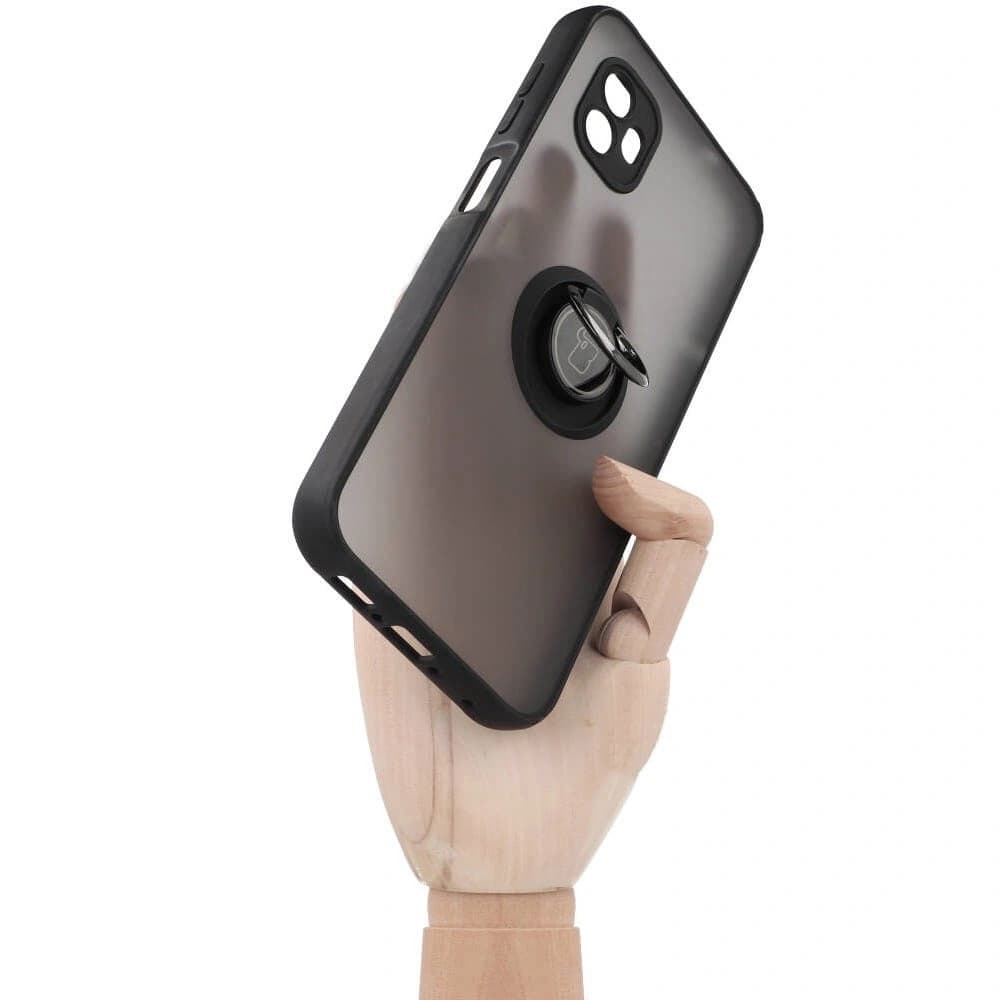 Bizon Case Hybrid Ring Samsung Galaxy Xcover6 rauchig mit einem schwarzen Rahmen - 6