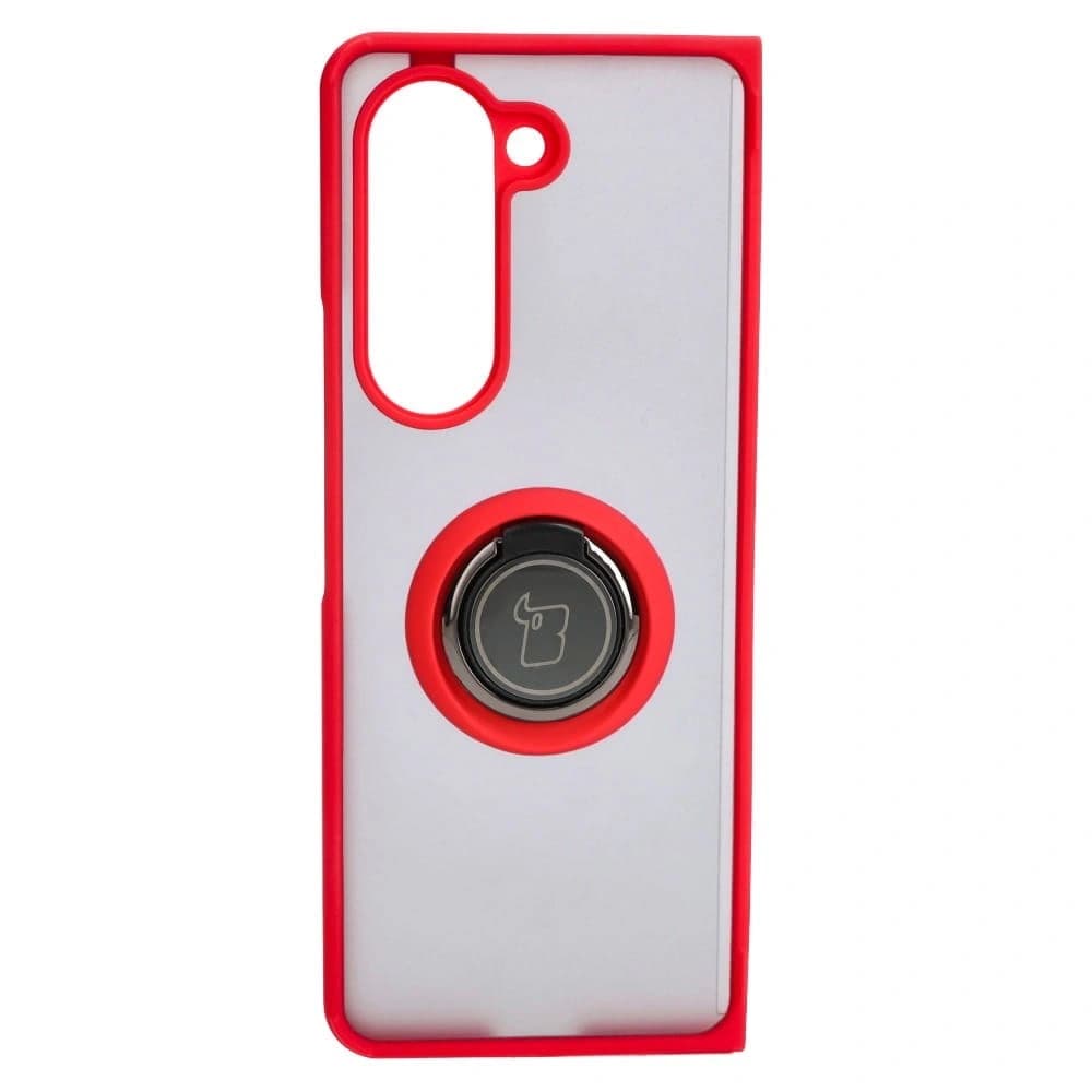 Bizon Case Hybrid Ring Samsung Galaxy Z Fold5 fumuriu cu un cadru roșu - 2