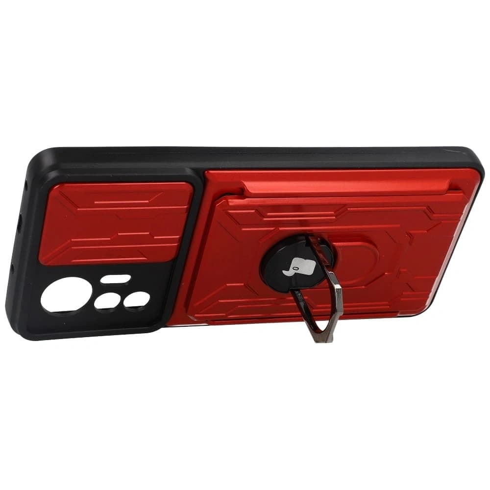 Bizon Case Camshield Kartensteckplatz Ring Xiaomi 12 Lite rot - 3