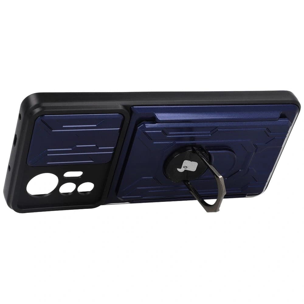 Bizon Case Camshield Card Slot Ring Xiaomi 12 Lite navy blue - 3