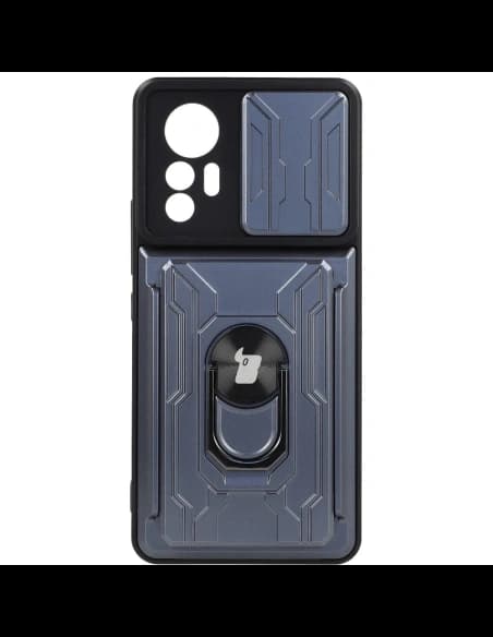 Bizon Case Camshield Card Slot Ring Xiaomi 12 Lite grey