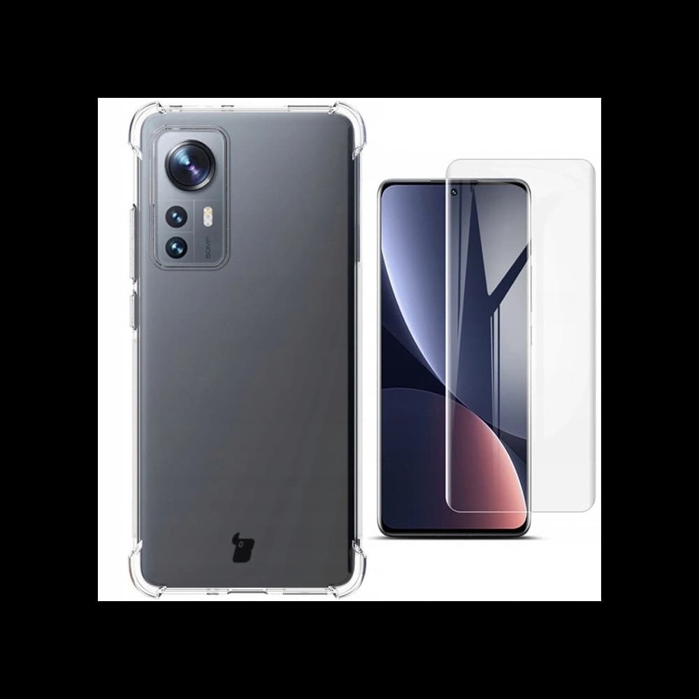 Bizon Case Clear Pack case + 2x screen film Xiaomi 12/12x clear