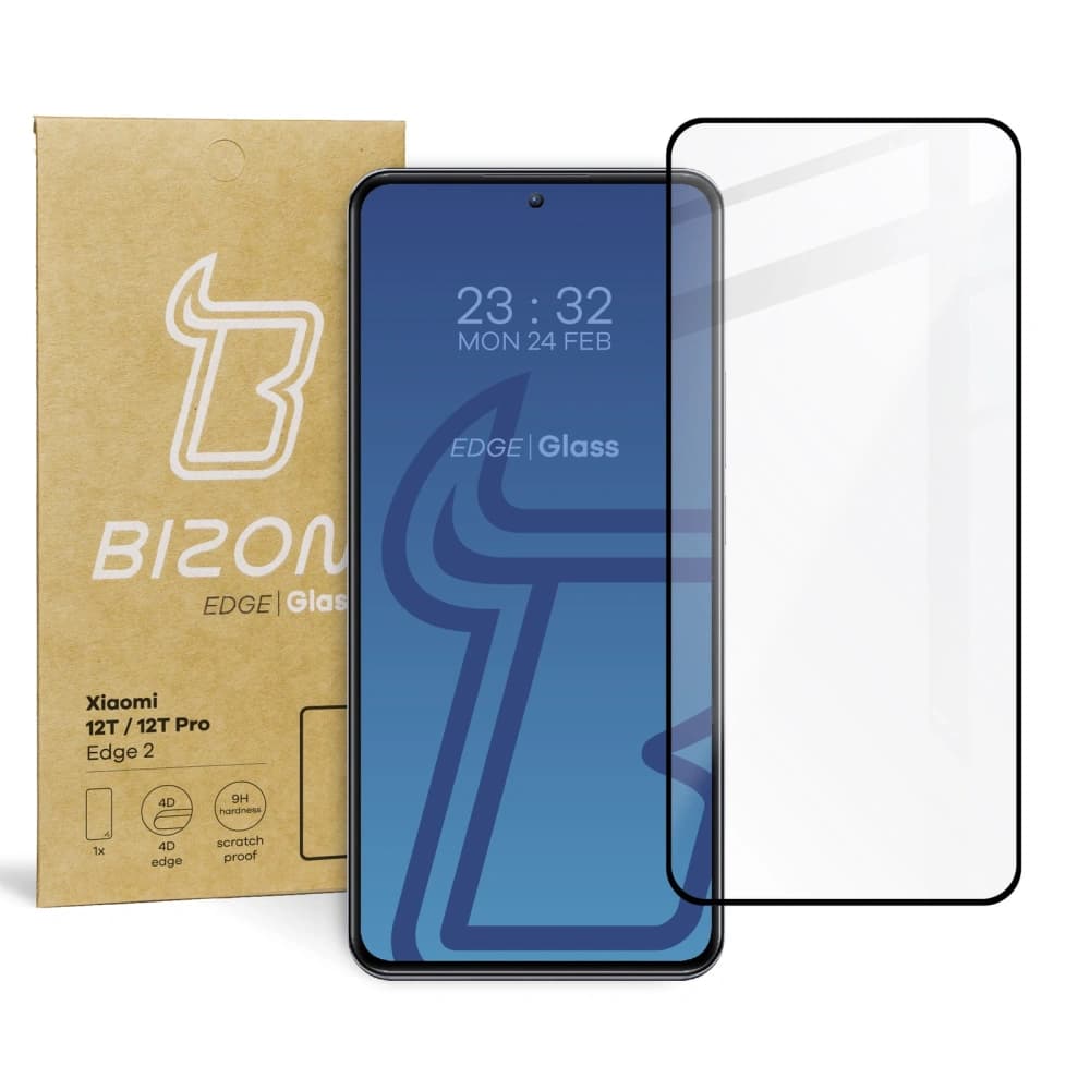 Bizon Glass Edge 2 Xiaomi 12T / 12T Pro negru
