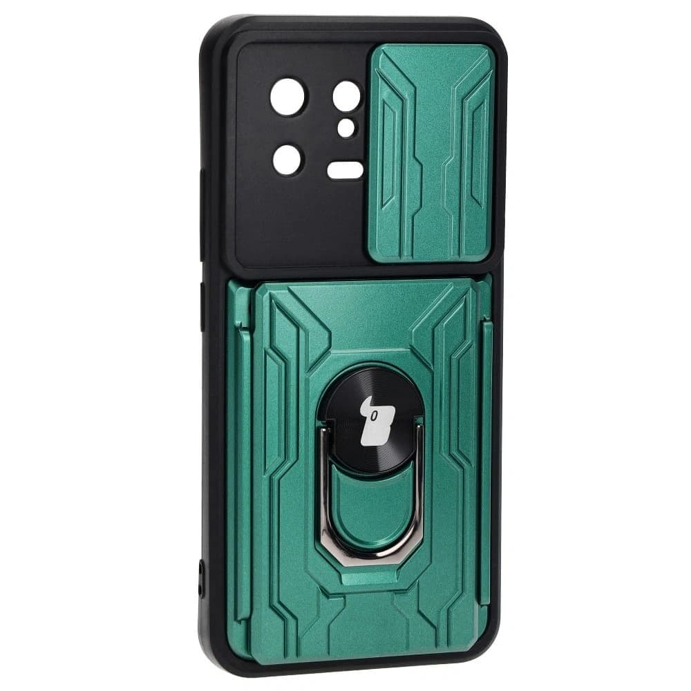 Bizon Case Camshield Card Slot Ring Xiaomi 13 verde - 2