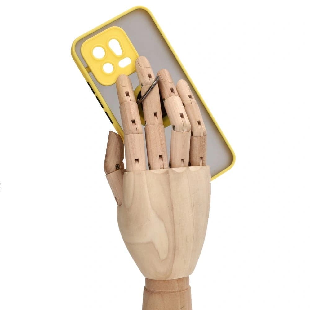 Caz Bizon Hybrid Ring Xiaomi 13 fumuriu cu un cadru galben - 8