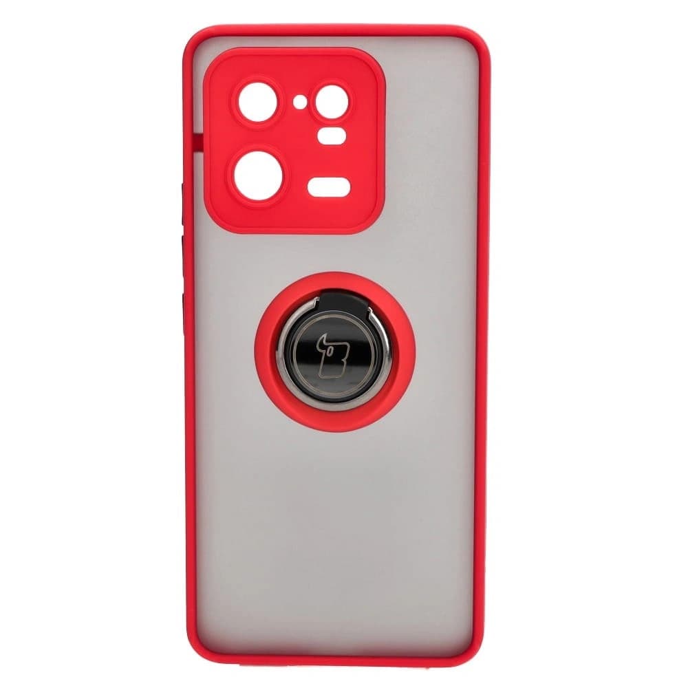 Bizon Case Hybrid Ring Xiaomi 13 Pro smoky with a red frame - 2