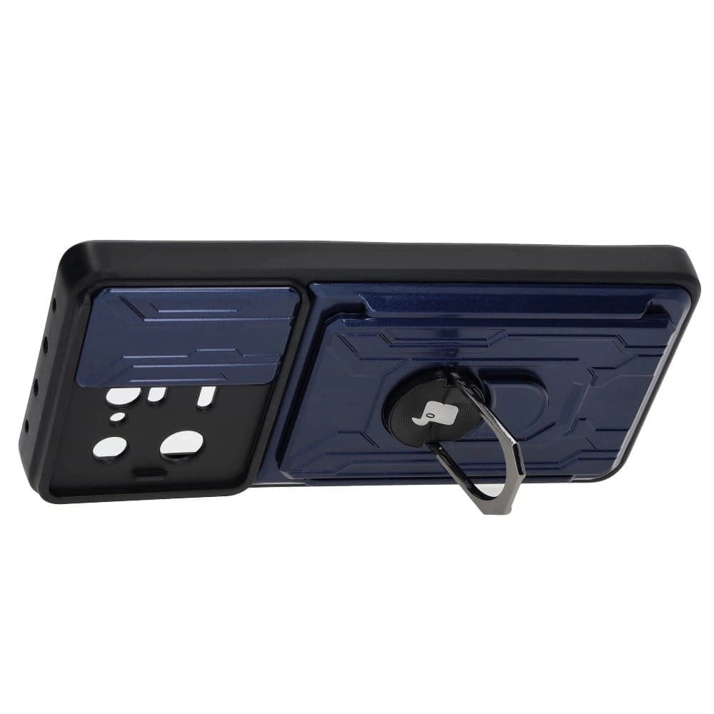 Etui Bizon Case Camshield Card Slot Ring do Xiaomi 13 Pro modré - 4