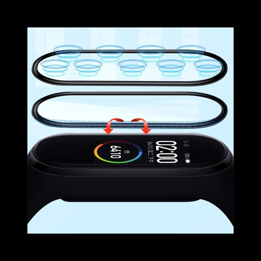 Sklo hybridní Bizon Glass Edge pro Xiaomi Mi Smart Band 7 černé - 2