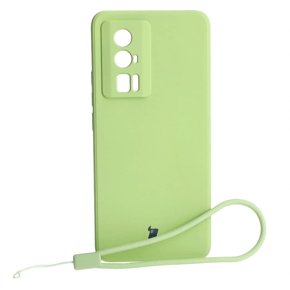 Caz de silicon Bizon Sq Xiaomi Poco F5 Pro verde deschis