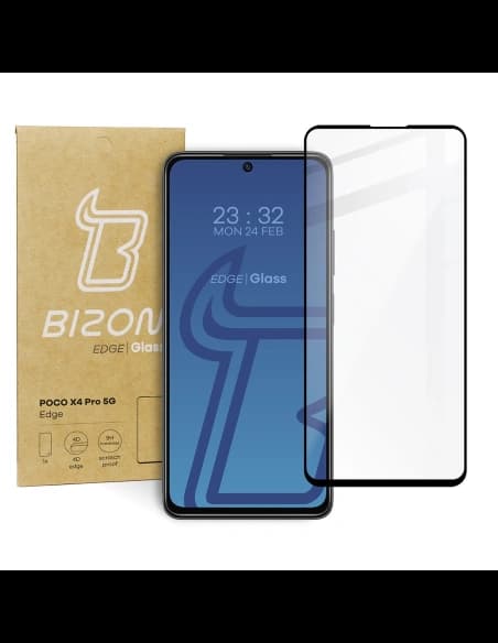 Bizon Glas Edge Poco X4 Pro 5G schwarz