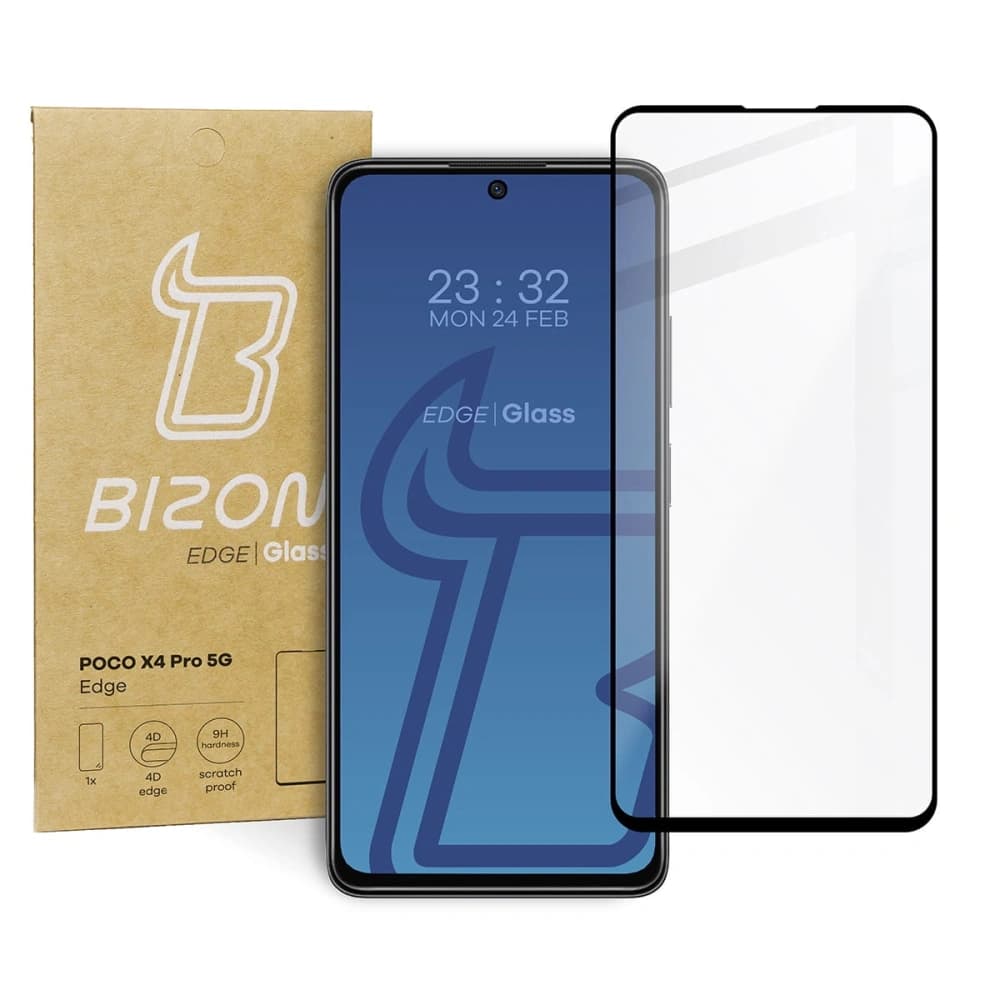 Bizon Glass Edge Poco X4 Pro 5G fekete