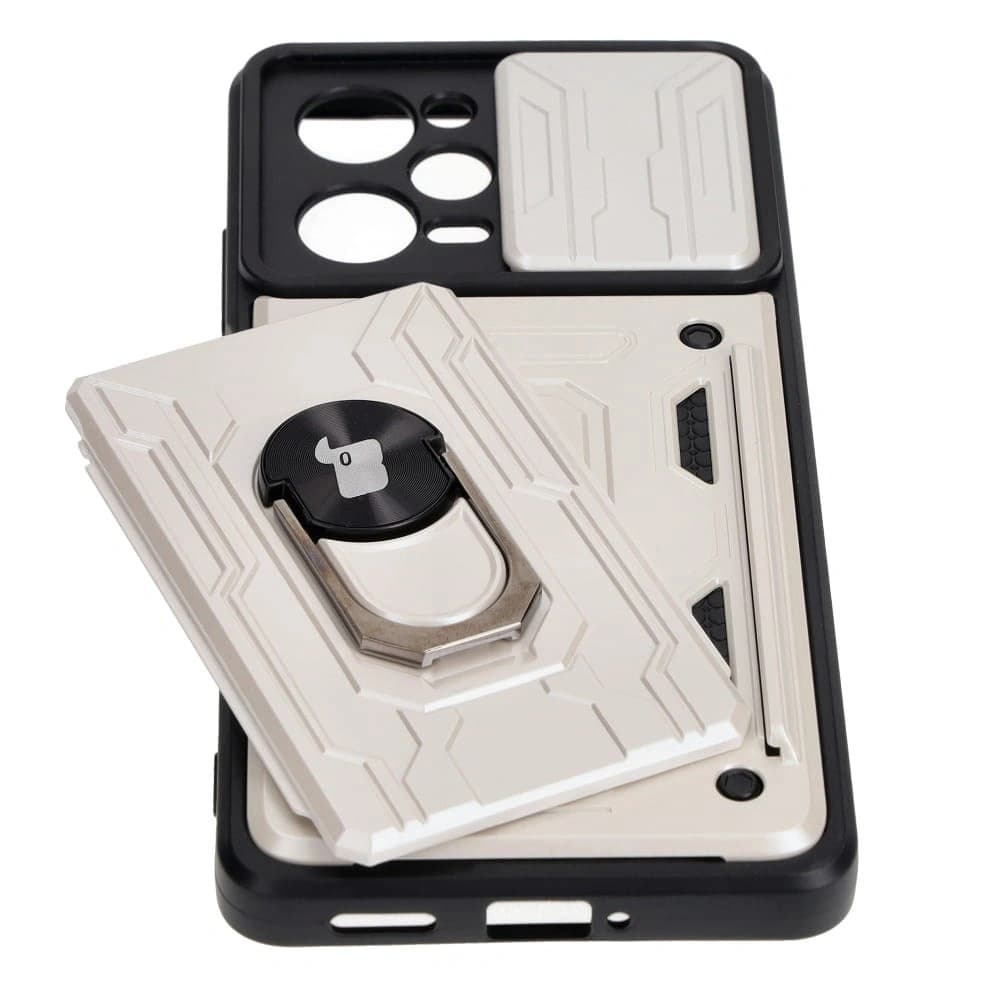Bizon Case Camshield Card Slot Ring Xiaomi POCO X5 Pro alb - 3