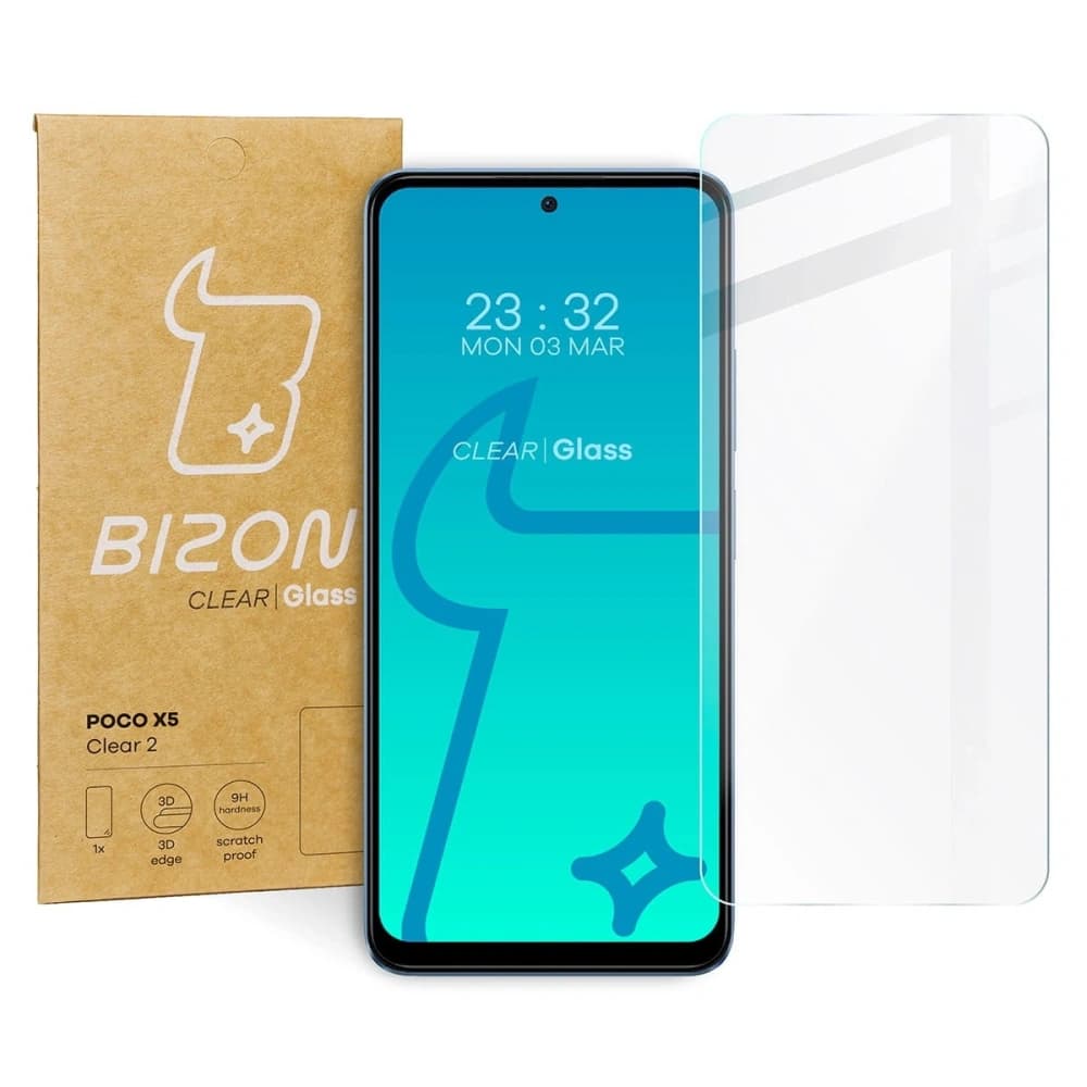 Bizon Glas Klar 2 Xiaomi POCO X5 Redmi Note 12 4G/5G