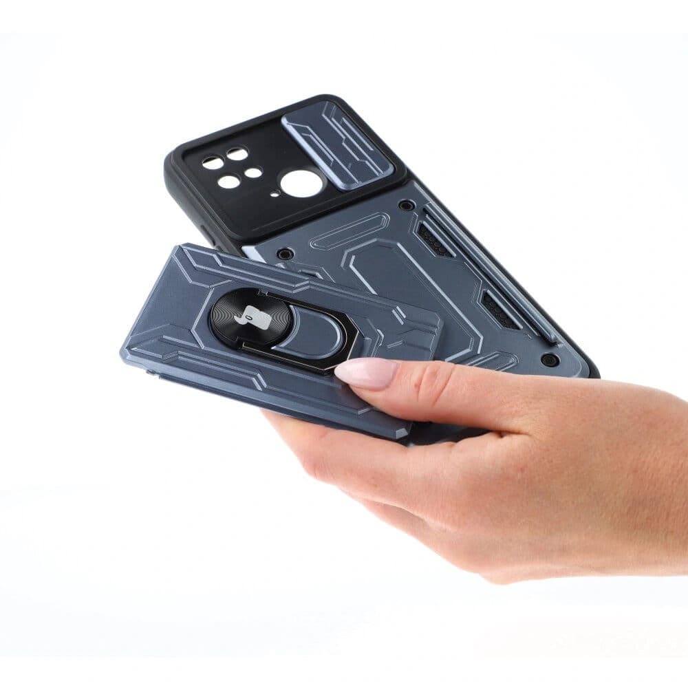 Bizon Case Camshield Kartensteckplatz Ring Xiaomi Redmi 10C grau - 4