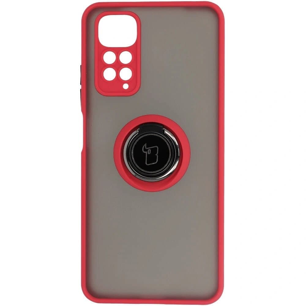 Bizon Case Hybrid Ring Xiaomi Redmi Note 11 / 11S 4G fumuriu cu un cadru roșu - 2