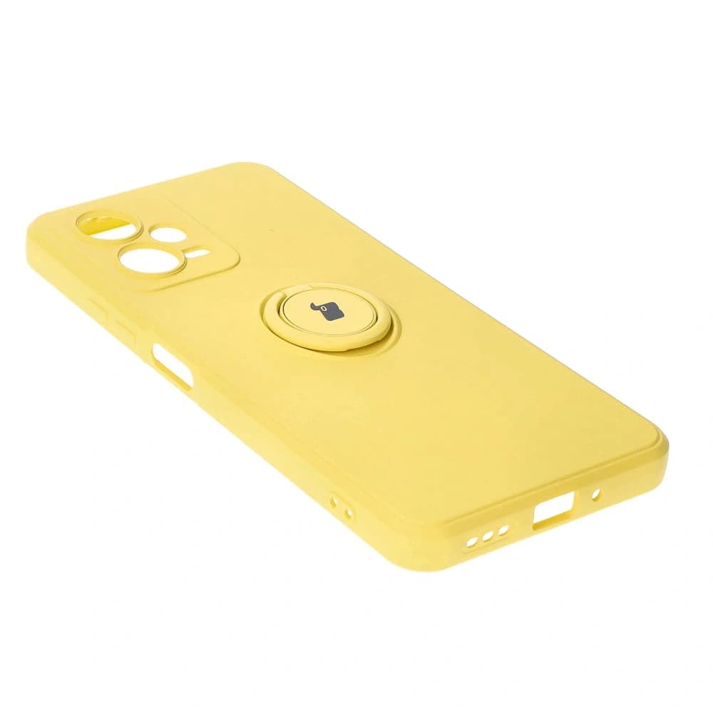 Etui Bizon Case Silicone Ring Sq do Xiaomi Redmi Note 12 5G/Poco X5 žluté - 4