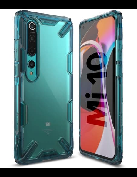 Etui Ringke Fusion-X Xiaomi Mi 10/Pro Tyrkysově zelená