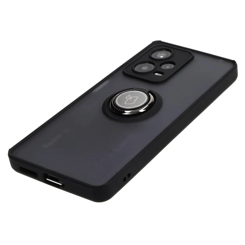 Bizon Case Hybrid Ring Xiaomi Redmi Note 12 Pro+ 5G smoky with a black frame - 3