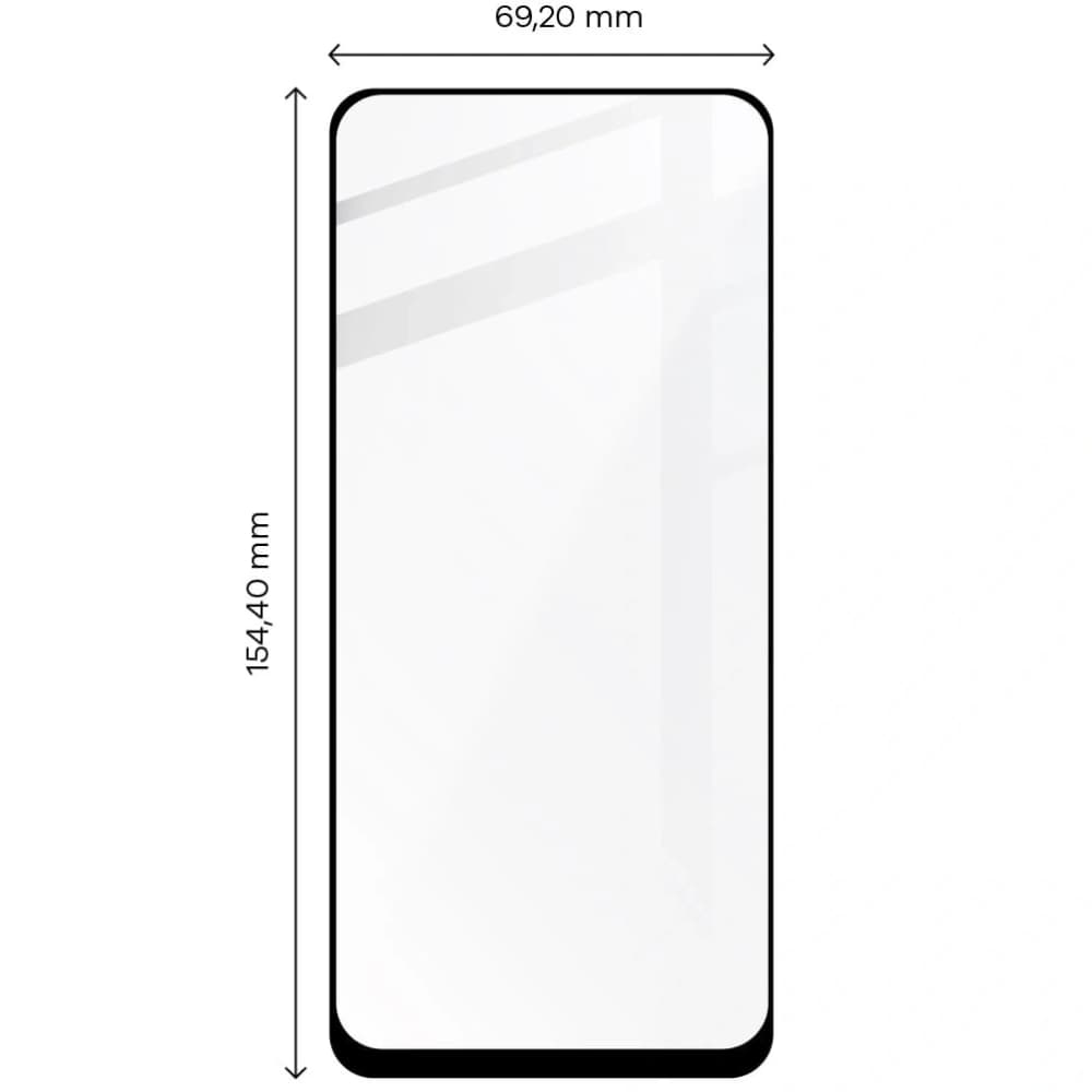 Tvrdé sklo Bizon Glass Edge 2 pro Xiaomi Redmi Note 12S černé - 2