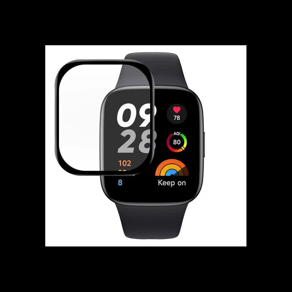 Sklo hybridní Bizon Glass Edge Hybrid pro Xiaomi Redmi Watch 3 černé - 3