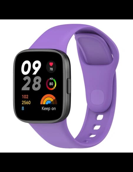 Pasek Bizon Strap Watch Dots do Xiaomi Redmi Watch 3 fialový