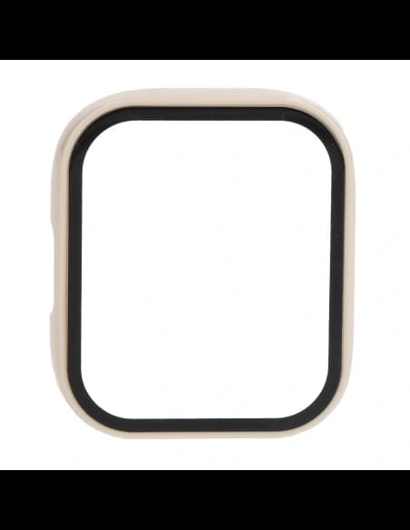 Etui Bizon Case+Glass Set do Xiaomi Redmi Watch 3 béžové