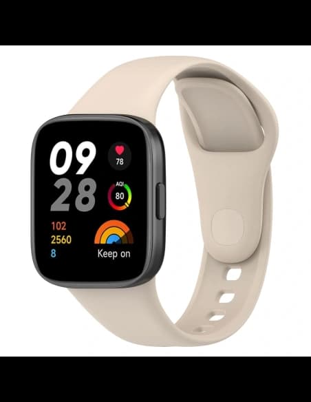 Pasek Bizon Strap Watch Dots do Xiaomi Redmi Watch 3 béžový