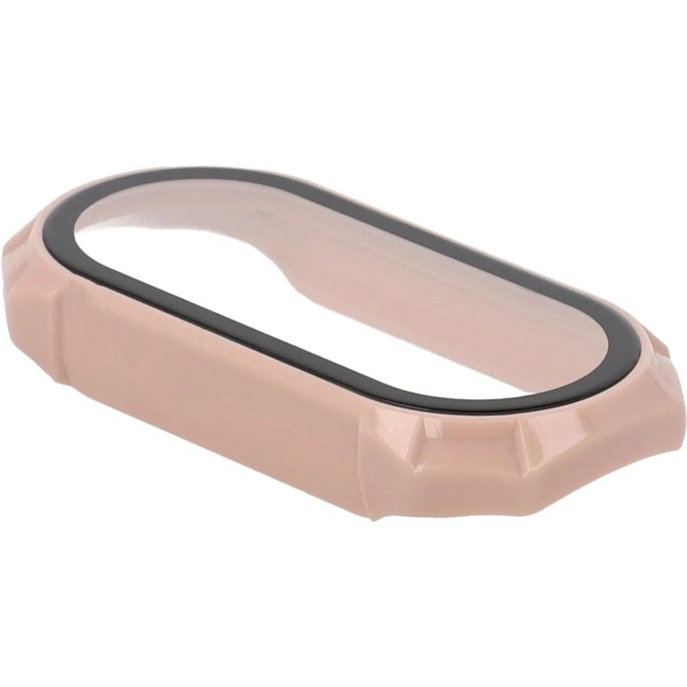 Etui se sklem Bizon Case AntiShock Set Xiaomi Mi Band 7 světle růžové - 3