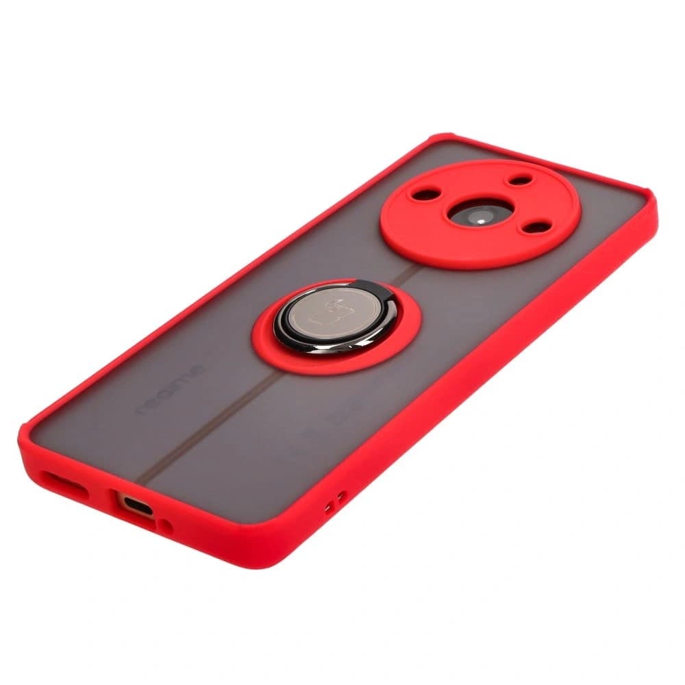 Bizon Case Hybrid Ring Realme 11 Pro / 11 Pro+ smoky with a red frame - 3