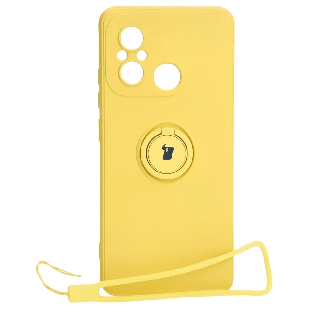 Bizon Case Silicone Ring Sq Xiaomi Redmi 12C yellow