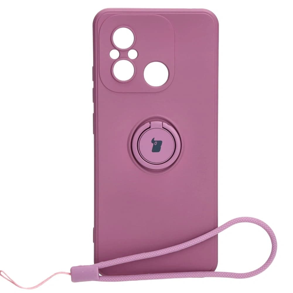 Bizon Case Silicone Ring Sq Xiaomi Redmi 12C dark purple