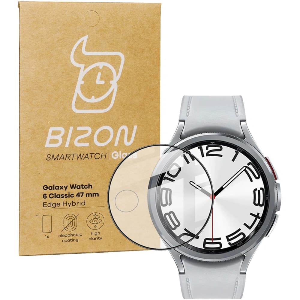 Bizon üvegóra Edge Hybrid Samsung Galaxy Watch 6 Classic 47 mm fekete