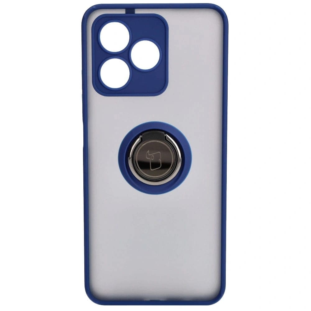 Bizon Case Hybrid Ring Realme C53 / C51 rauchig mit einem marineblauen Rahmen - 2