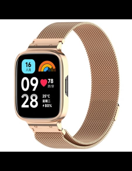 Bizon Strap + Case Watch Chain Xiaomi Redmi Watch 3 Active roségold