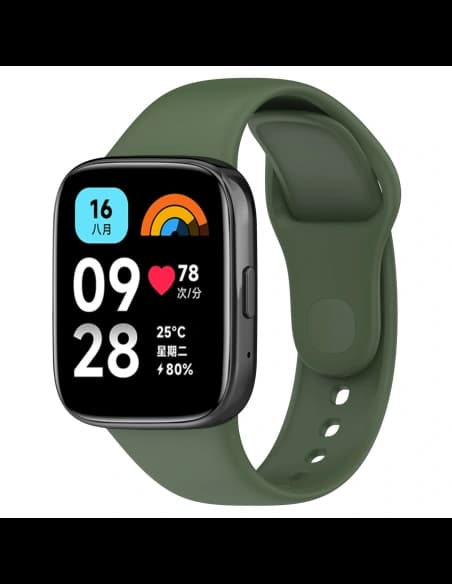 Bizon Strap Watch Dots Xiaomi Redmi Watch 3 Active dunkelgrün