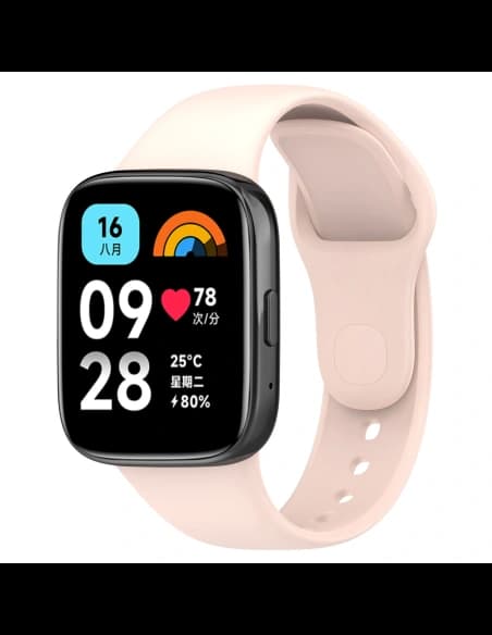 Bizon Strap Uhr Punkte Xiaomi Redmi Uhr 3 Aktiv hellrosa