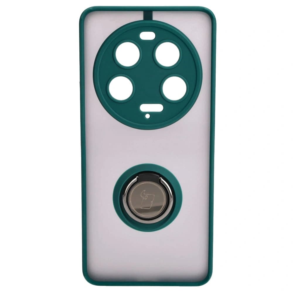 Bizon Case Hybrid Ring Xiaomi 13 Ultra fumuriu cu un cadru verde închis - 2