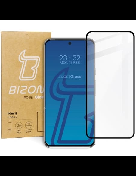 Bizon Glass Edge 2 Pixel 8 negru