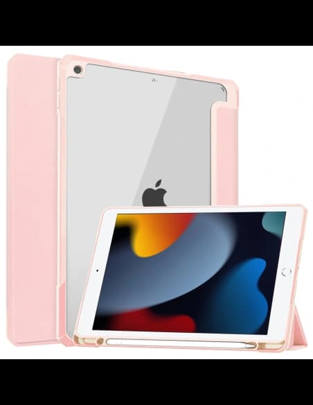 Bizon Case Tab Clear Matt Apple iPad 9 10.2 2021 / iPad 8 2020 / iPad 10.2 2019 világos rózsaszín