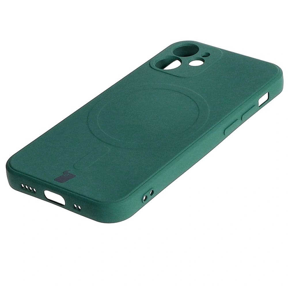 Bizon Case Silicone MagSafe Sq Apple iPhone 12 Mini dark green - 3